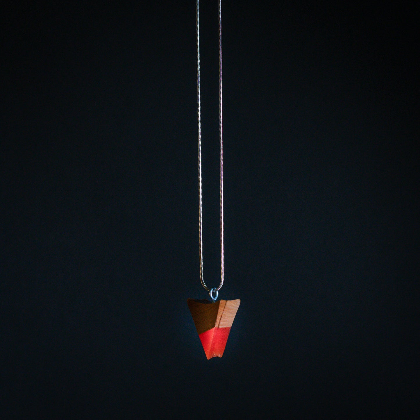 Walnut/Maple/Pink with Sterling Chain