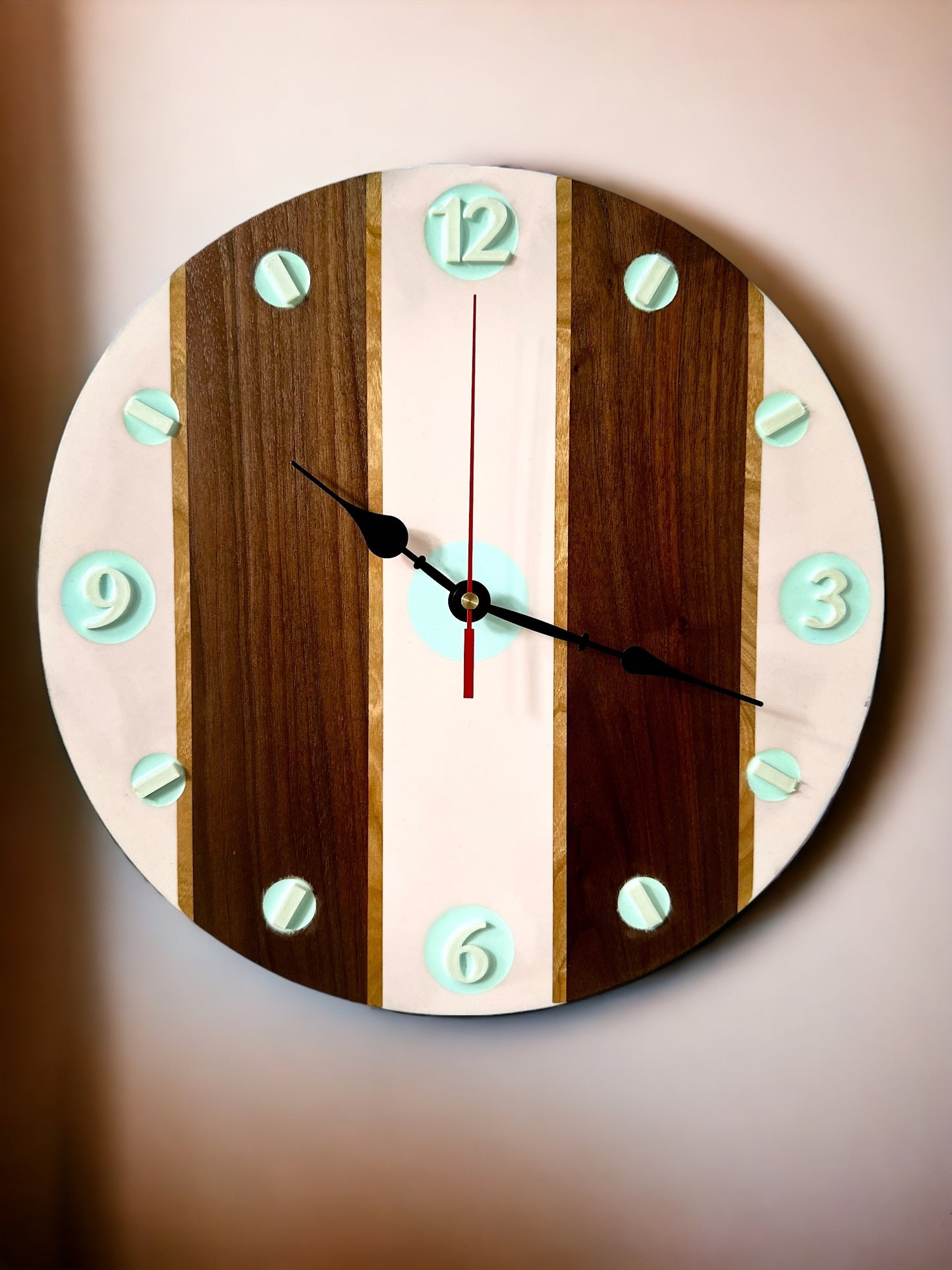 Black Walnut & Cherry 14" Clock