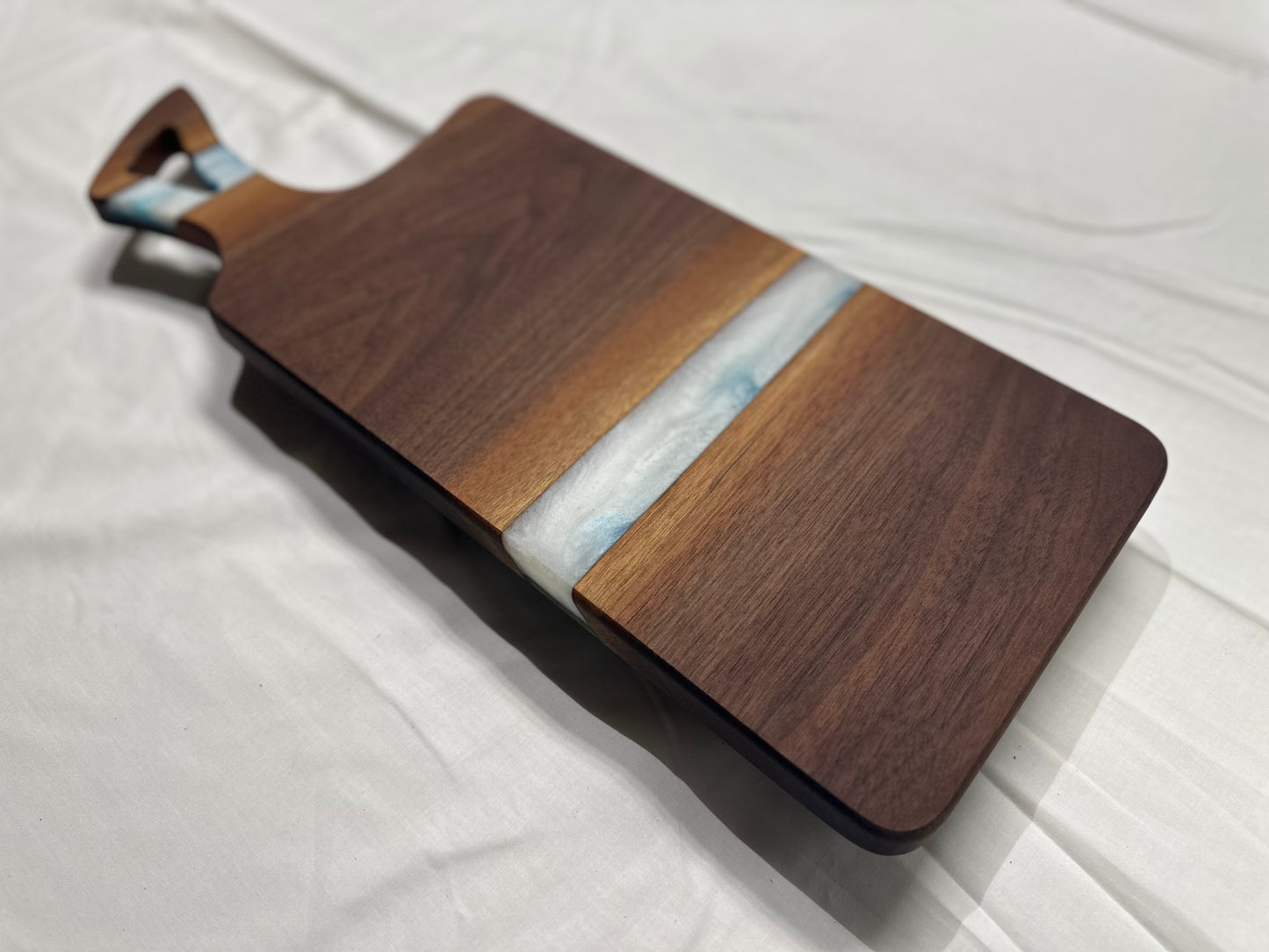 ‘Dragon’s Eye’ reversible Black Walnut serving/cutting board