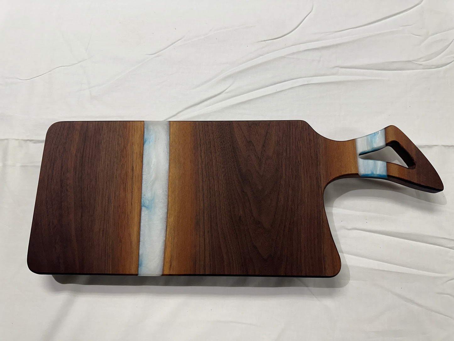 ‘Dragon’s Eye’ reversible Black Walnut serving/cutting board