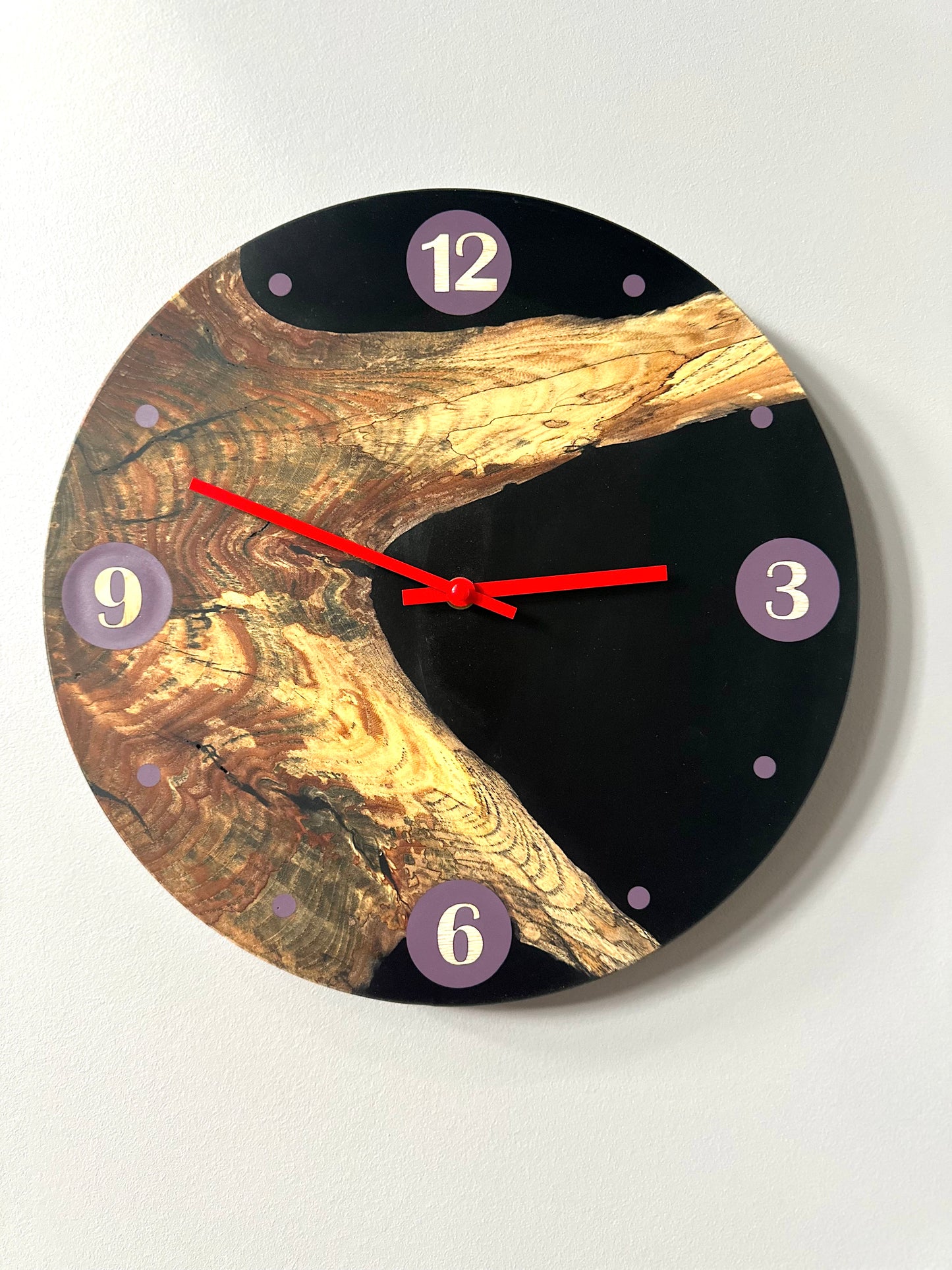 Maple Root & Deep Black 14" Wall Clock