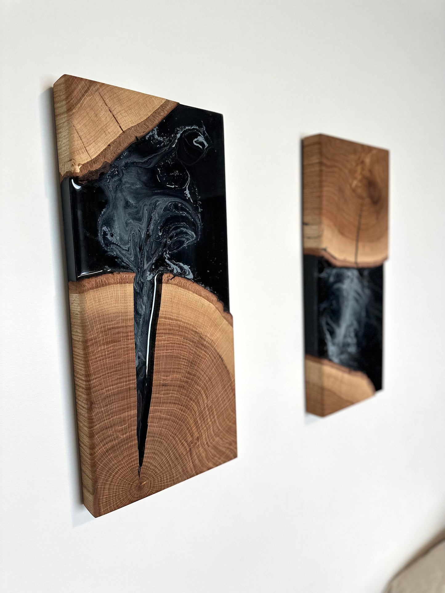 PAIR of Hickory & Smokey Black Wall Hangings- Art