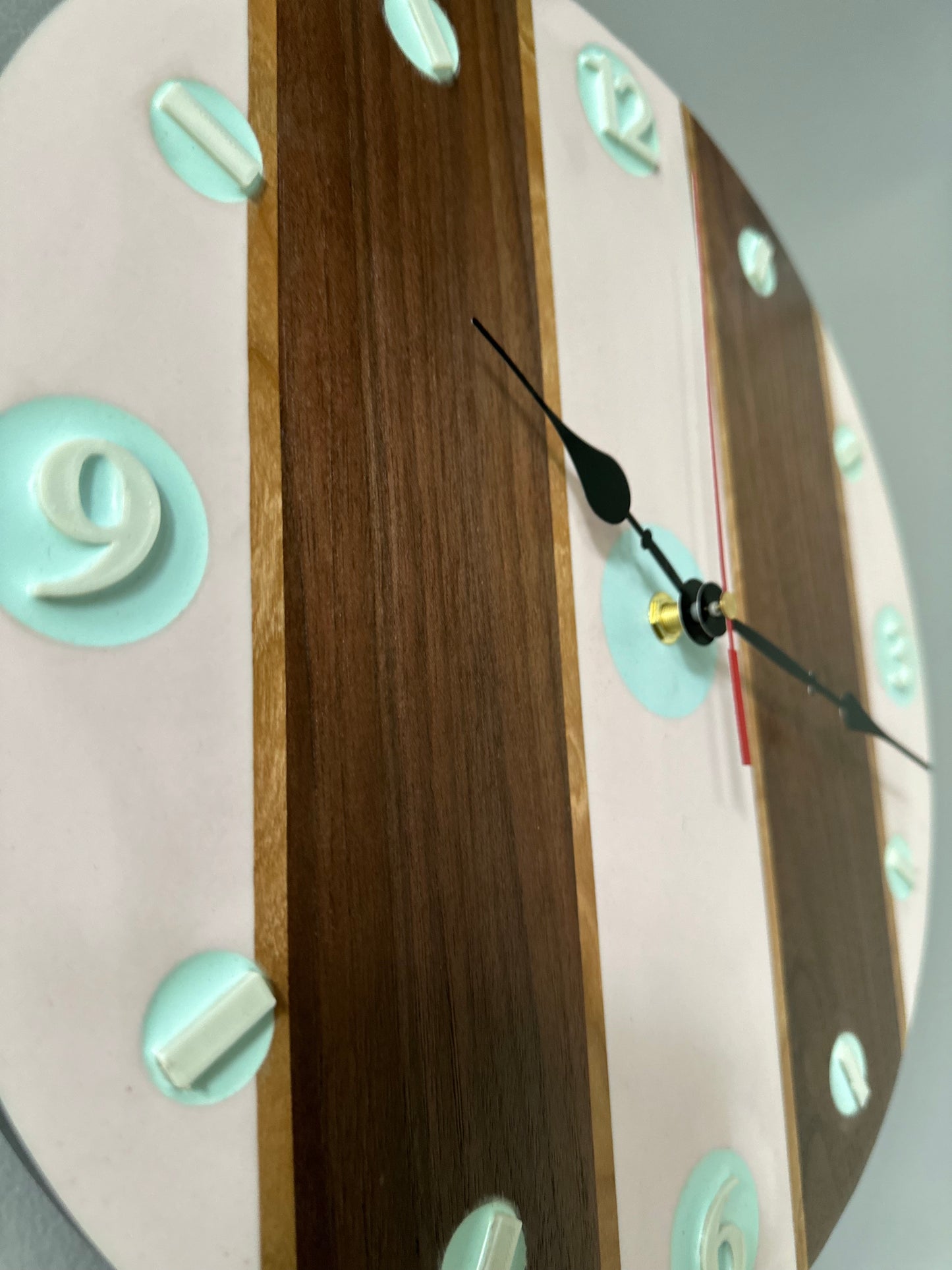 Black Walnut & Cherry 14" Clock