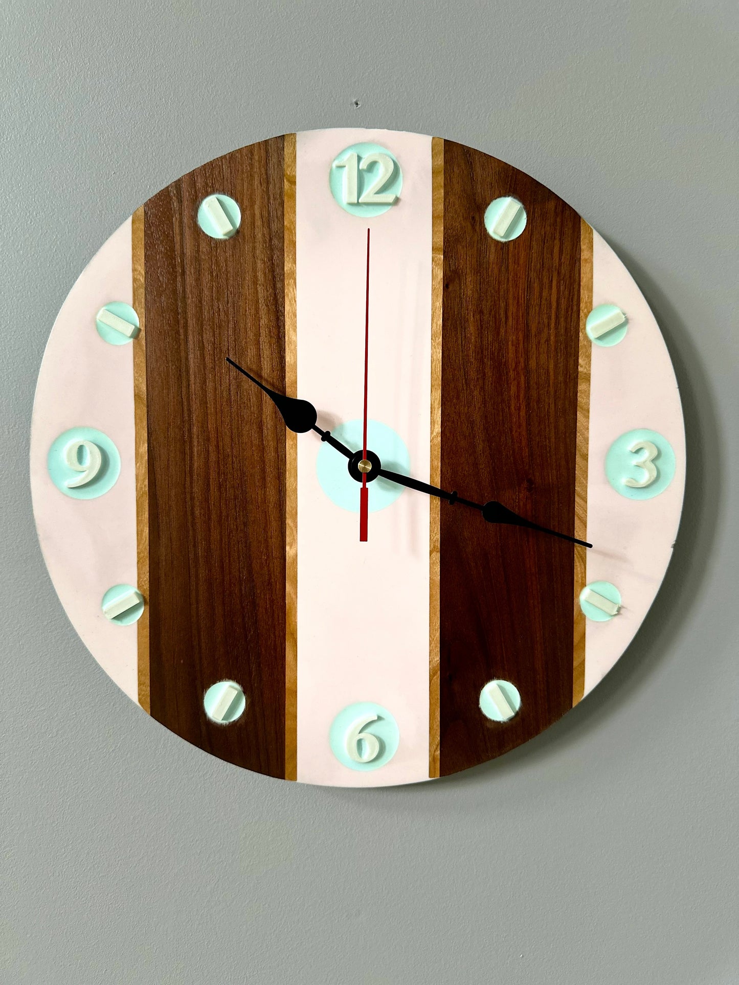 Black Walnut & Cherry 14" Clock