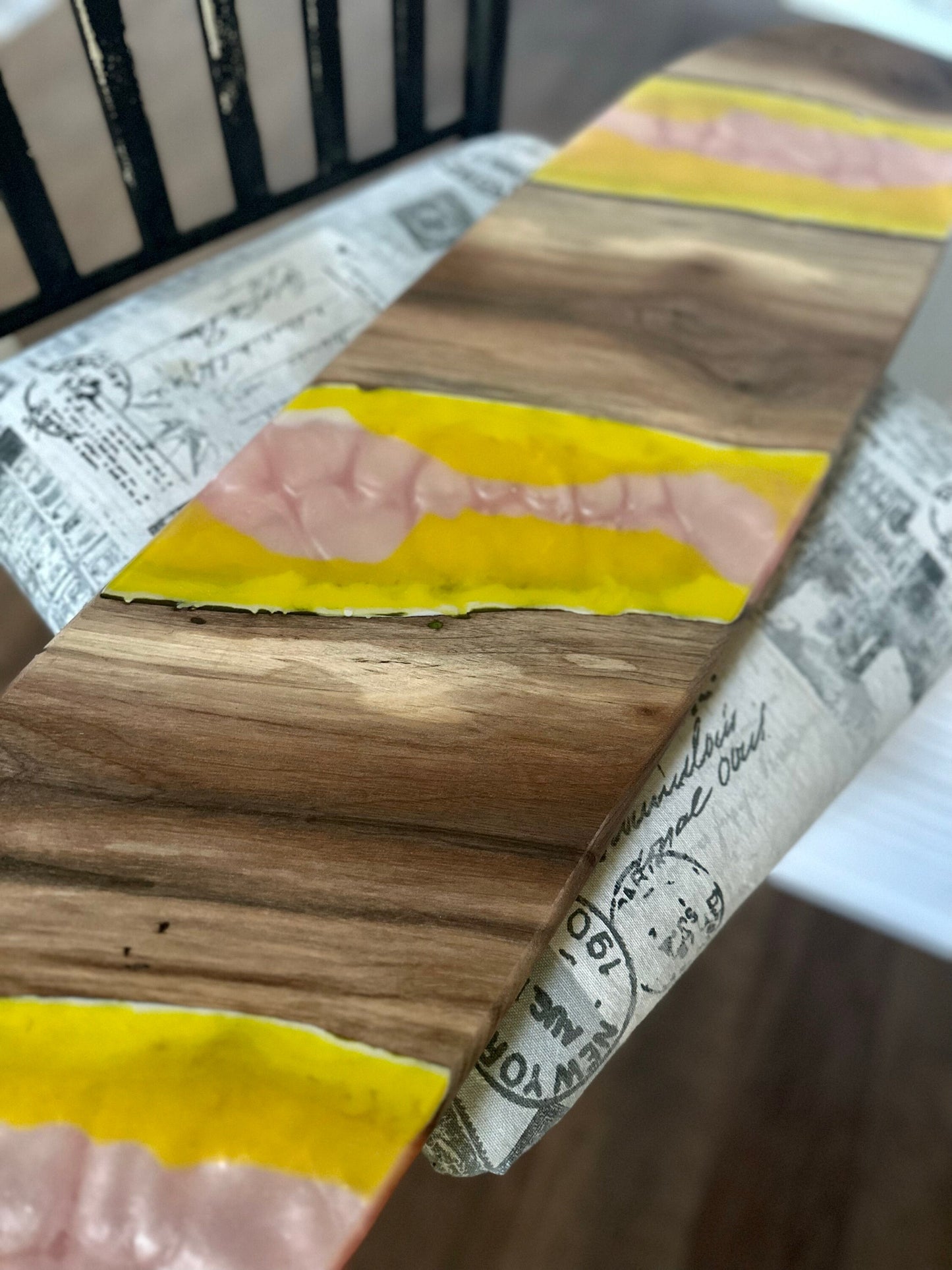 Skateboard Wall Art 'THE MYSTERY' Hardwood & Epoxy Resin