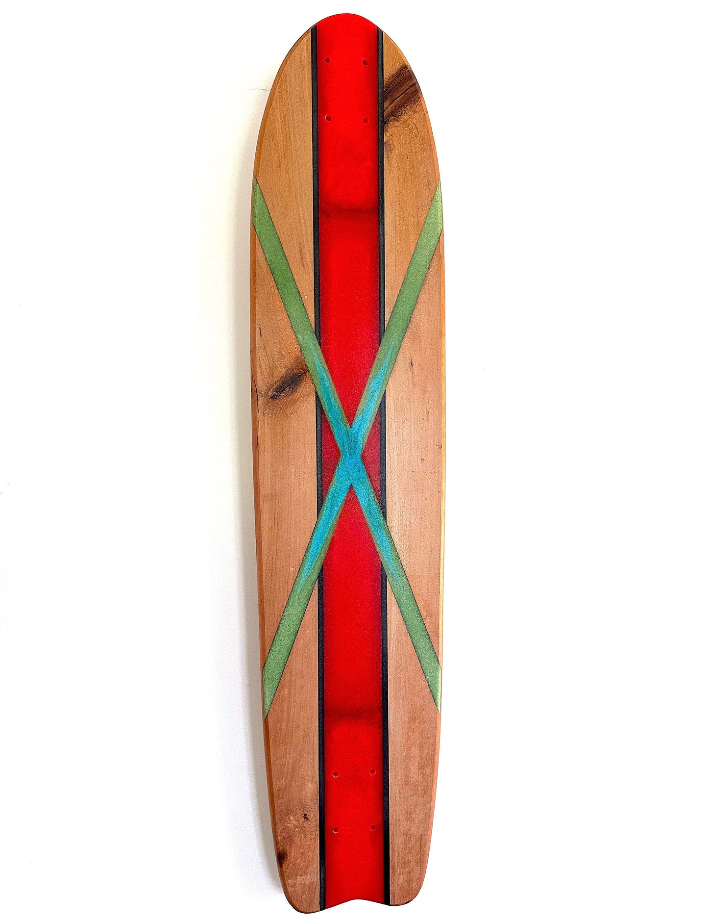 Skateboard Wall Art 'THE UNKNOWN' Cherry Wood & Epoxy Resin