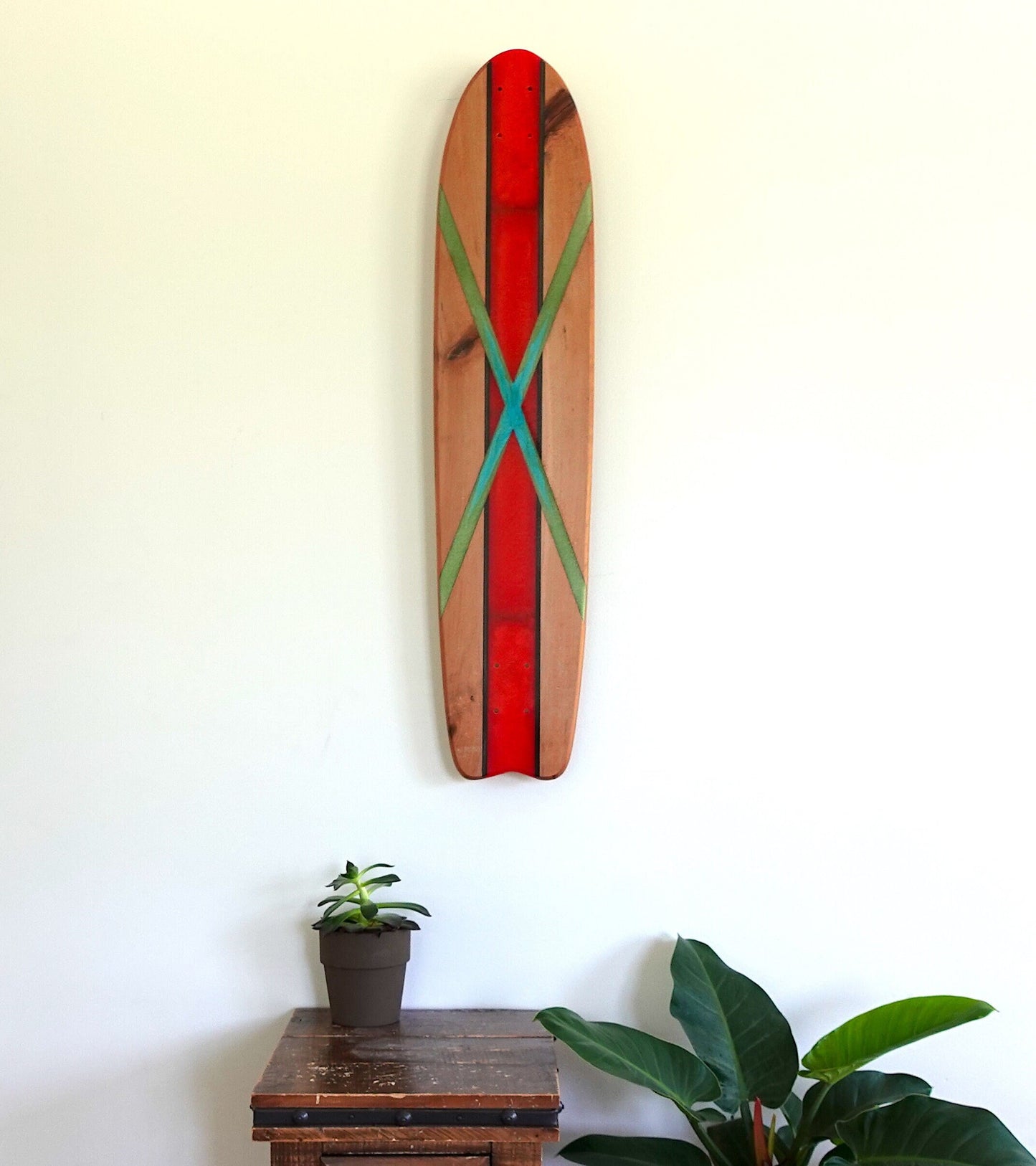 Skateboard Wall Art 'THE UNKNOWN' Cherry Wood & Epoxy Resin